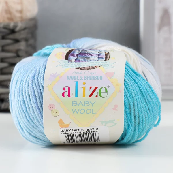 Пряжа для вязания «Baby Wool» batik» 175м/50гр, цвет 3564