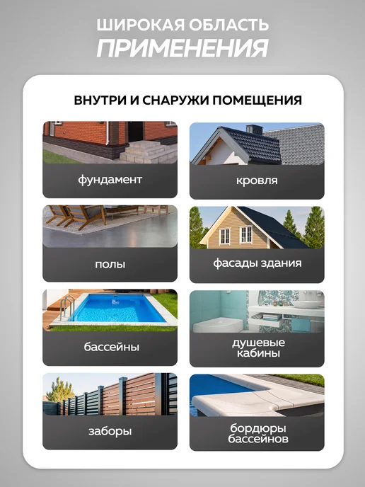 Farbitex Гидроизоляция для ванной, для бетона, белый, фото 3