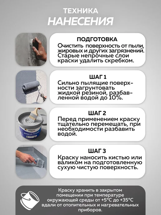 Farbitex Гидроизоляция для ванной, для бетона, белый, фото 6