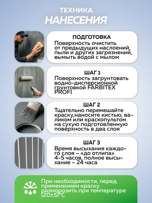 Farbitex Резиновая краска, белый, фото 5