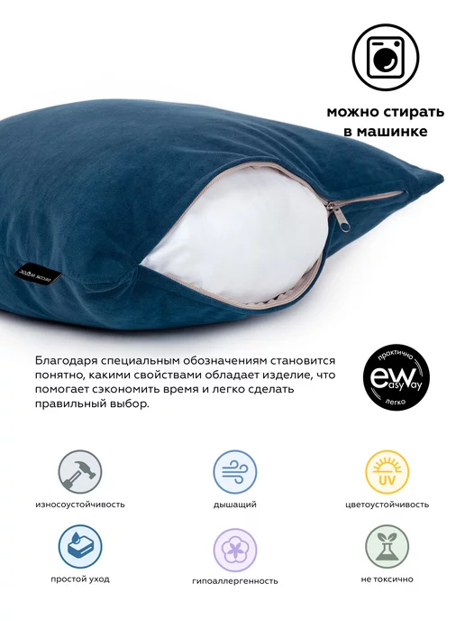DECOR MAGIC Подушка декоративная 45х45 ULTRA MIDNIGHT, 45x45, фото 2