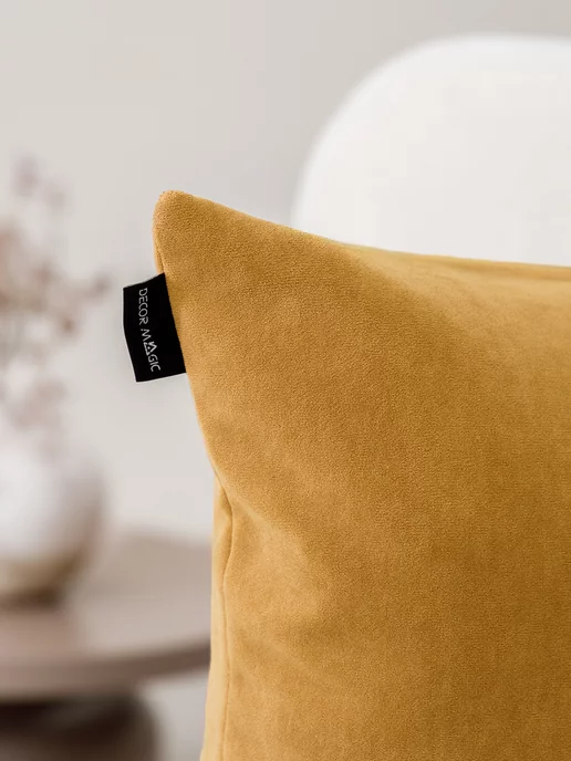 DECOR MAGIC Подушка декоративная на кровать 45х45 ULTRA MUSTARD, 45x45, фото 3