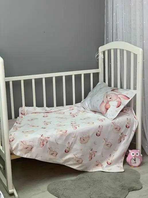 Shilly Постельное белье в детскую кровать для новорожденных хлопок, бежевый, фото 5