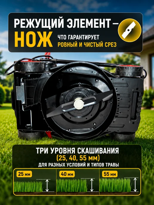 BRAIT Газонокосилка аккумуляторная с травосборником BCLM20-4PU PRO, вариант, фото 8