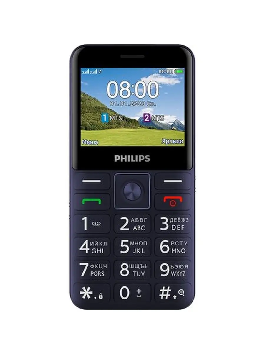 Мобильный телефон Philips Xenium E207 Blue Philips 84998598 купить за 3 087  ₽ в интернет-магазине Wildberries