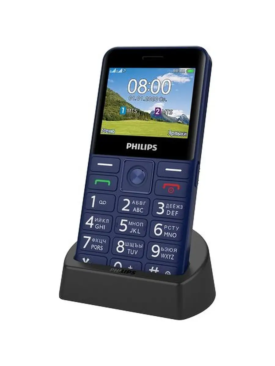 Мобильный телефон Philips Xenium E207 Blue Philips 84998598 купить за 3 087  ₽ в интернет-магазине Wildberries