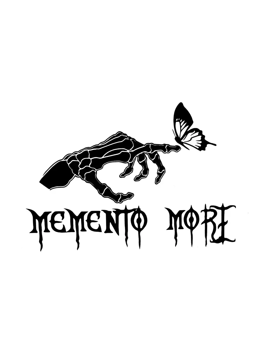 Наклейка надпись Memento mori 14х21см NJViniL 85140609 купить за 440 ₽ в  интернет-магазине Wildberries