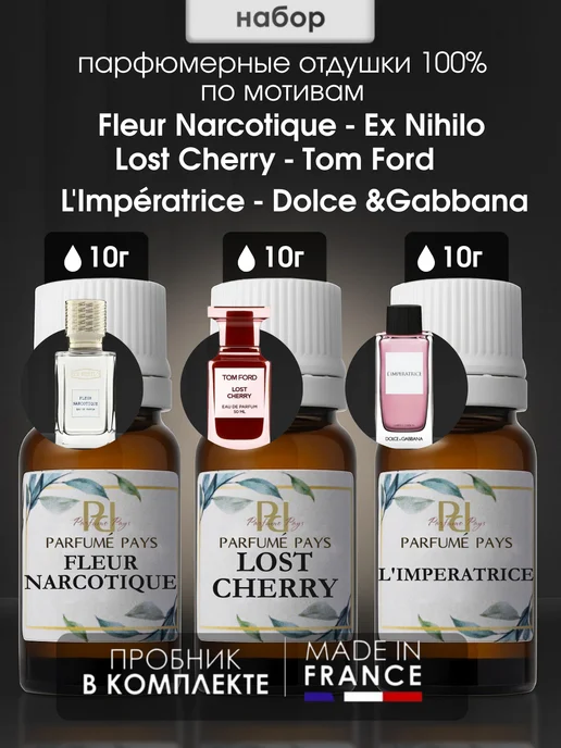 PARFUME PAYS Отдушки для духов, свечей, мыла, 30 мл