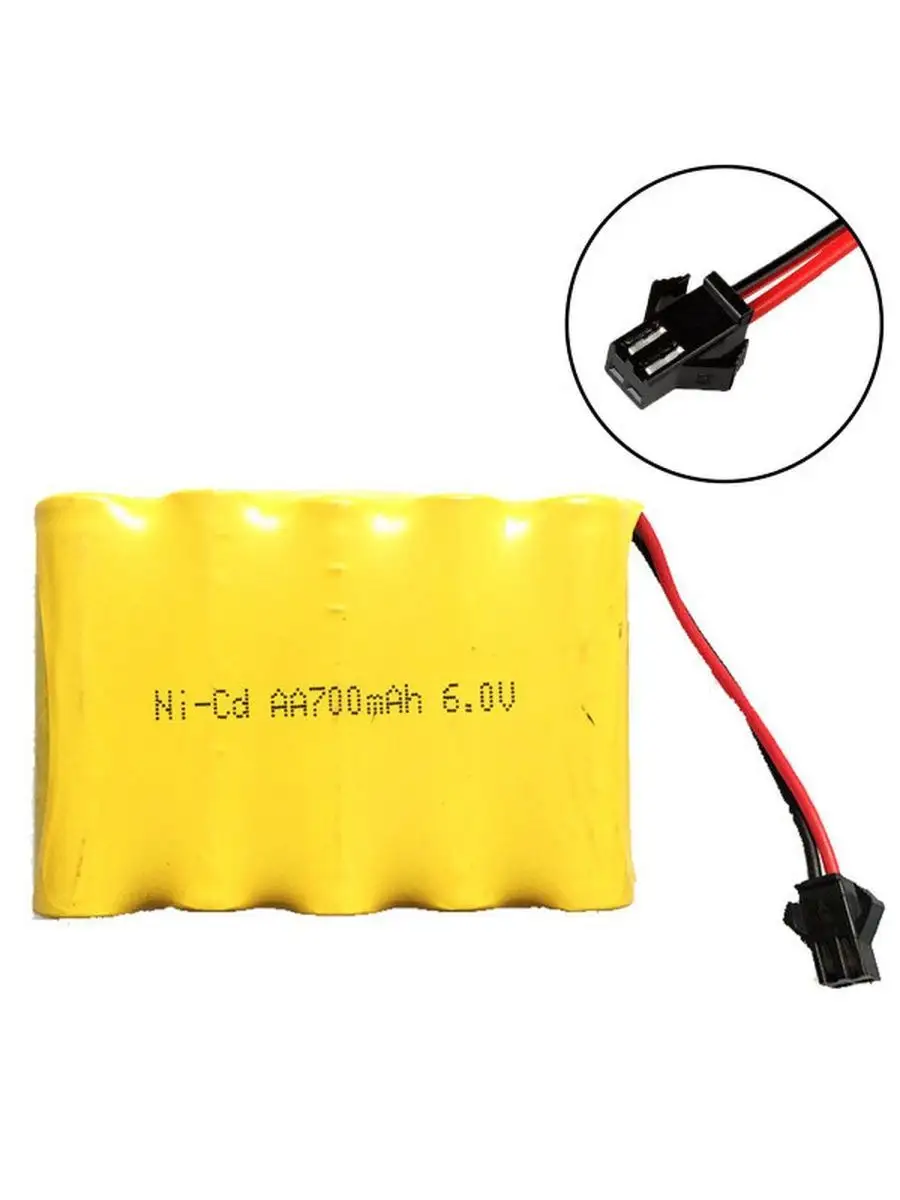 Аккумулятор Ni-Cd 6 V 700 mAh для детской машины на пульте HJ 85292194  купить за 402 ₽ в интернет-магазине Wildberries