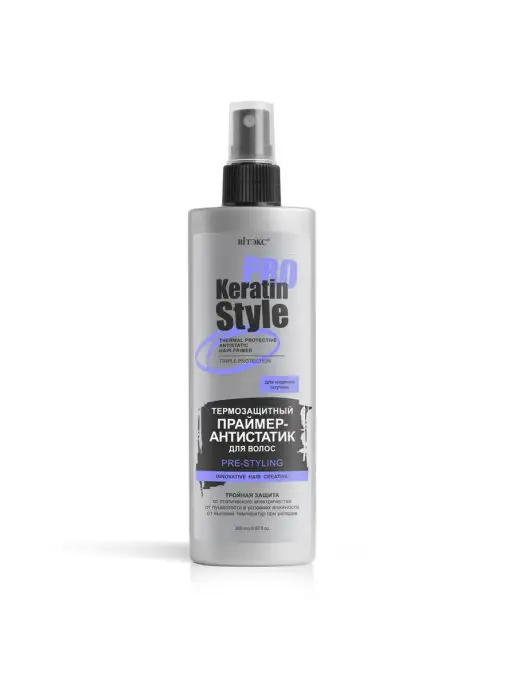 Витэкс KERATIN PRO Style Термозащитный праймер-антистатик 200 мл, 200 мл