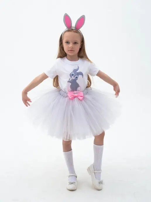 Созвездие Kids Карнавальный костюм Зайчика, серый, фото 3