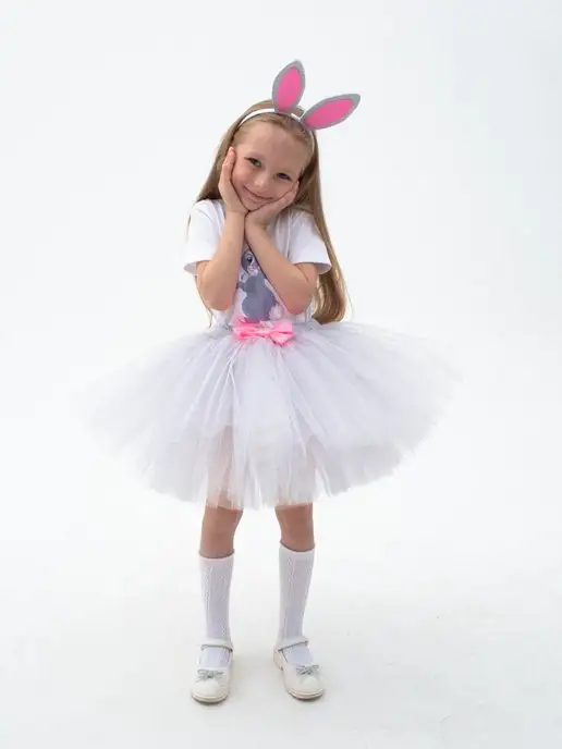 Созвездие Kids Карнавальный костюм Зайчика, серый, фото 4