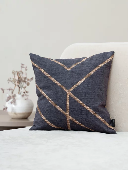 DECOR MAGIC Подушка декоративная на диван с наволочкой 45х45 см MATRIX, 45x45 см, фото 2