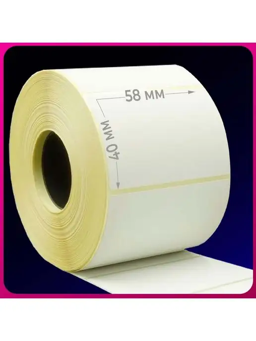 UNZI термоэтикетка 58х40 термоэтикетки 700 эко, 58x40, фото 2