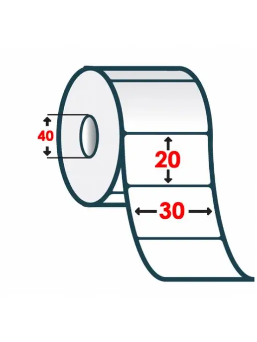 Термоэтикетка 30х20 Термоэтикетки 30х20 ЭКО 2000шт. в рул, 30x20, 2000 шт, фото 6
