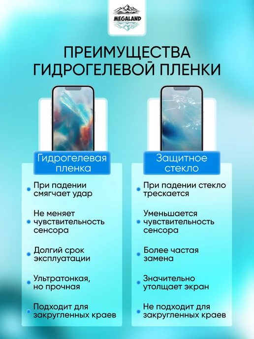 MegaLand Гидрогелевая защитная пленка на экран Redmi Note 9, вариант, фото 2