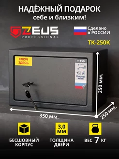 Сейф для денег и документов мебельный, подарок ZEUS professional 85603371 купить за 4 465 ₽ в интернет-магазине Wildberries