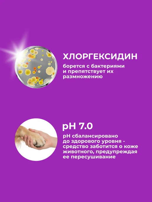Wellroom Шампунь для собак и кошек с хлоргексидином, вариант, фото 5