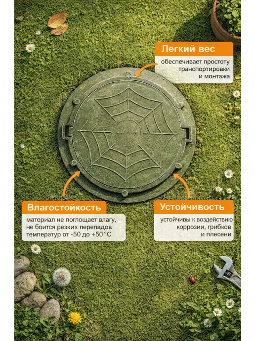 SMS Люк круглый дачный D750 мм (700 кг), 700 кг, фото 2