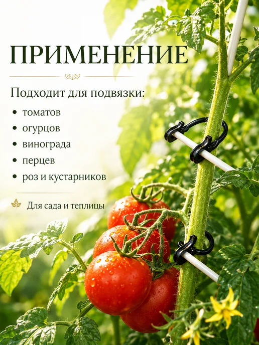 Благодатное земледелие Подвязки для растений 6,5 см, 100 шт, 100 шт, фото 3