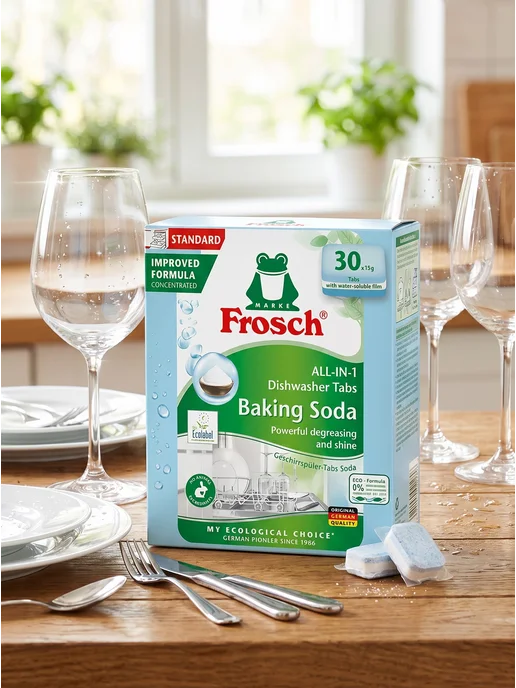 FROSCH Фрош Таблетки для посудомоечной машины 30 шт Сода, 30 шт, фото 2
