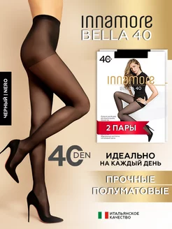 Колготки капроновые с шортиками Bella 40 ден, 2 шт Innamore 85921904 купить за 473 ₽ в интернет-магазине Wildberries