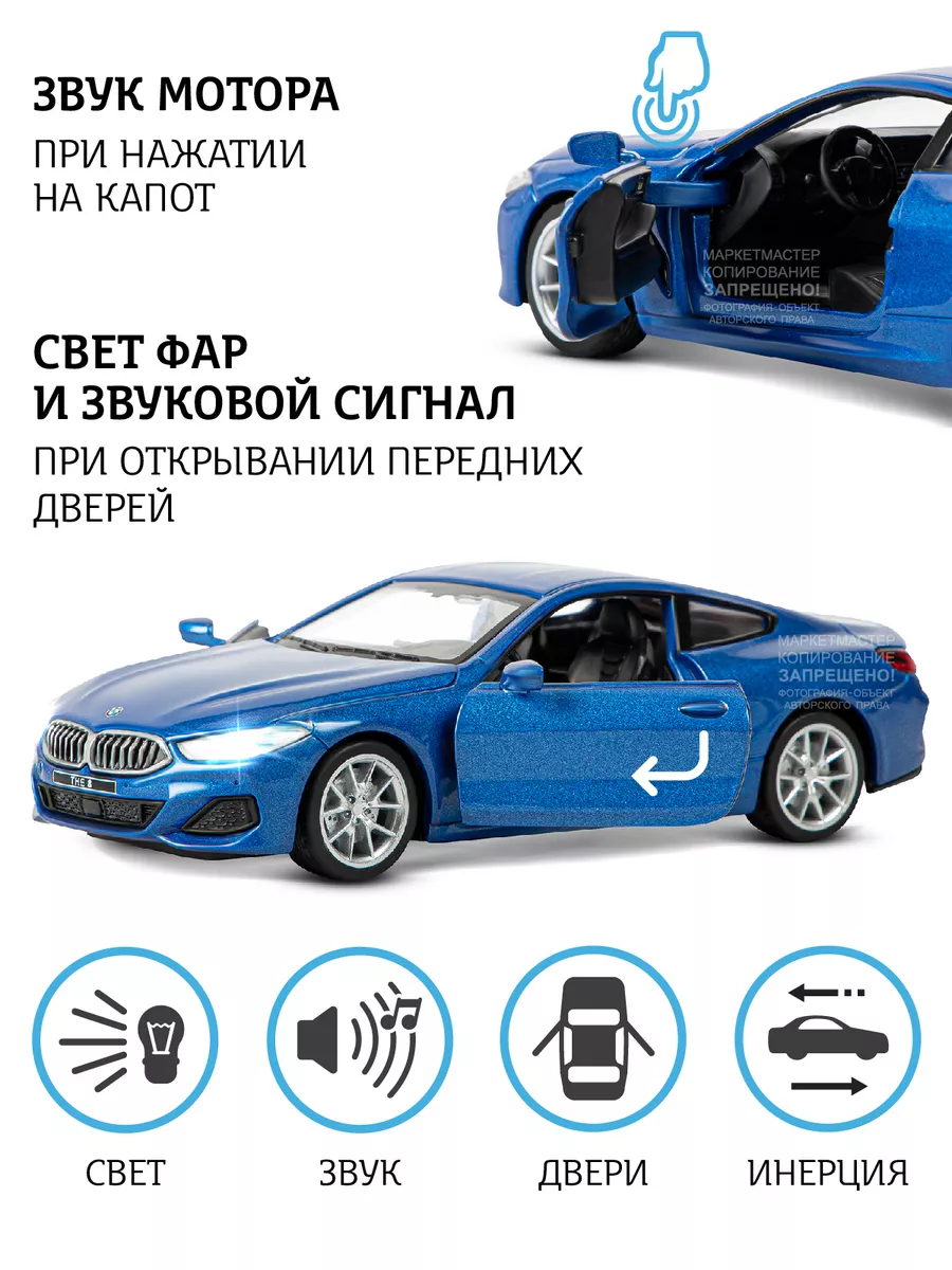 Машинка металлическая игрушка детская BMW M850i Coupe АВТОПАНОРАМА 85934862  купить за 945 ₽ в интернет-магазине Wildberries