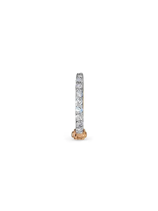 Vesna jewelry Моносерьга с натуральными бриллиантами лабрет в ухо, оранжевый, фото 7