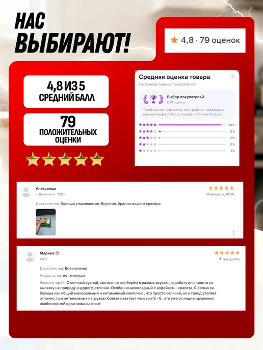 High Energy Bar Аварийный рацион питания со вкусом крекера, вариант, фото 4
