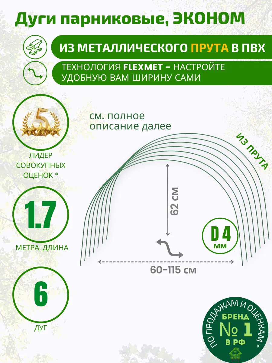 Дуги для парника и грядок металлические