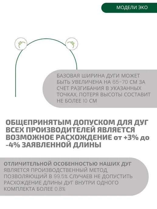 MPSELECT Дуги для парника и грядок металлические, зеленый, фото 3