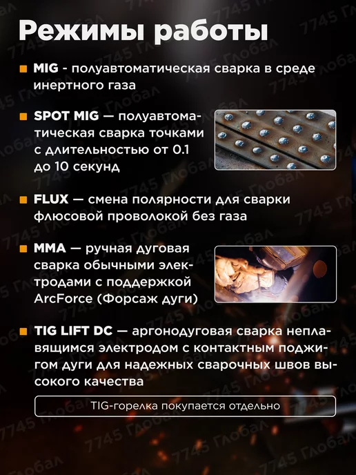 SOLARIS Сварочный аппарат полуавтомат без и с газом MIG 201, синий, фото 2
