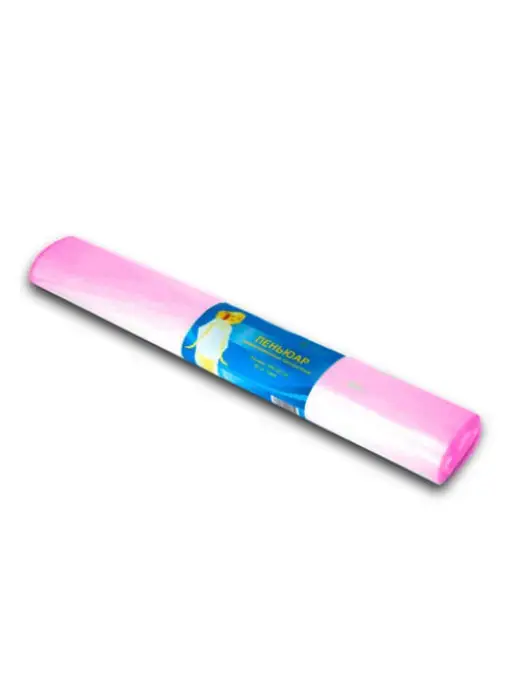 White Line Пеньюар полиэтиленовый розовый, (100х140 см), 50 шт, 100x140 см, 50 шт, фото 4