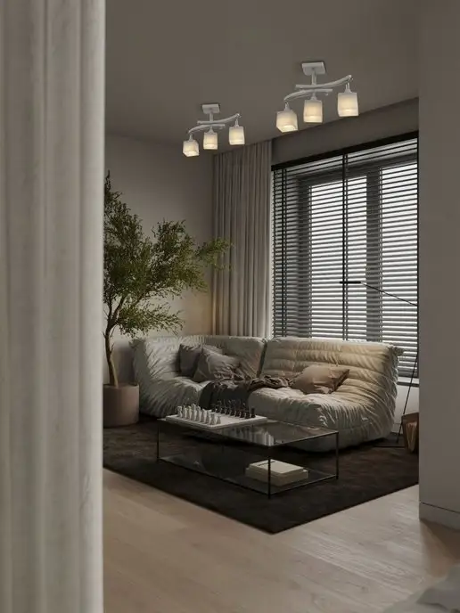 ECO Interior Люстра потолочная в зал, светильник, белый, фото 4