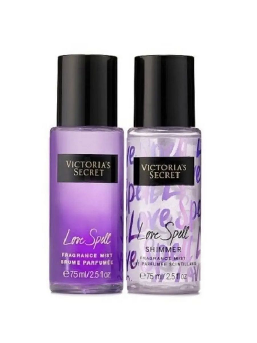 Shimmer fragrance mist. Victoria's Secret набор спреев 2 шт 75 мл Love Spell. Victoria's Secret спрей 75 мл. Спрей для тела Victoria s Secret Love Spell Shimmer.