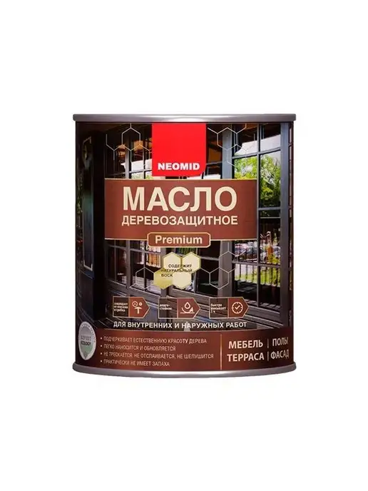Neomid Масло для дерева, Масло деревозащитное Premium 2 л, 2 л, фото 2