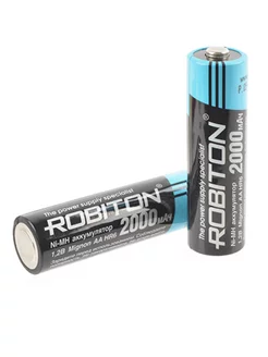 2шт пальчиковые аккумуляторы AA 2000 mAh NI-MH Robiton 86309602 купить за 361 ₽ в интернет-магазине Wildberries