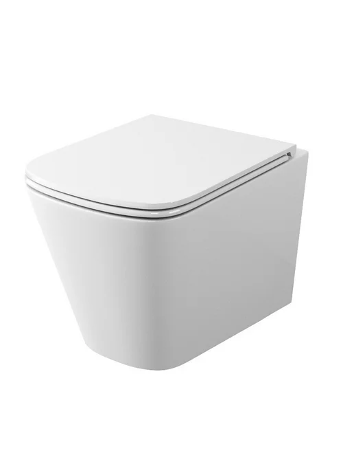 Teymi Унитаз подвесной безободковый с сиденьем Helmi S T40302, белый, фото 8