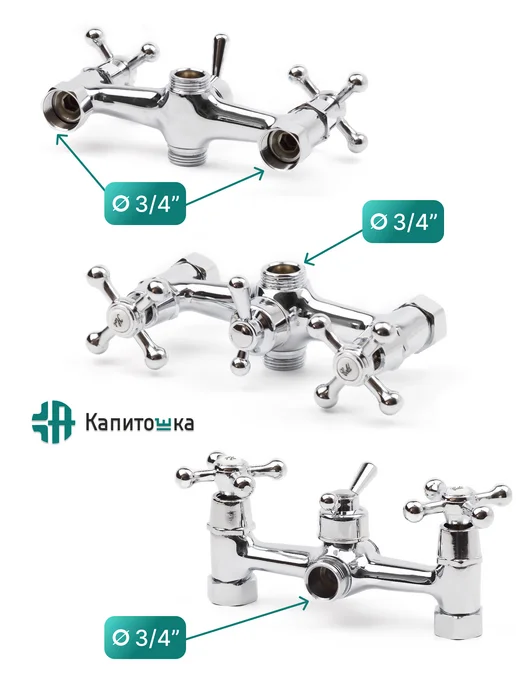 Капитошка Смеситель с душем и длинным изливом, серый, фото 4