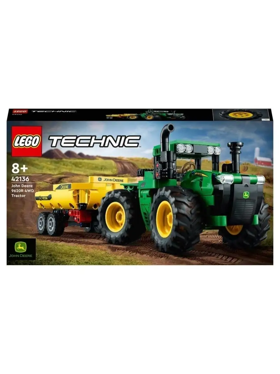 Конструктор Technic John Deere 9620R 4WD Трактор 390дет LEGO 86474823  купить за 5 219 ₽ в интернет-магазине Wildberries