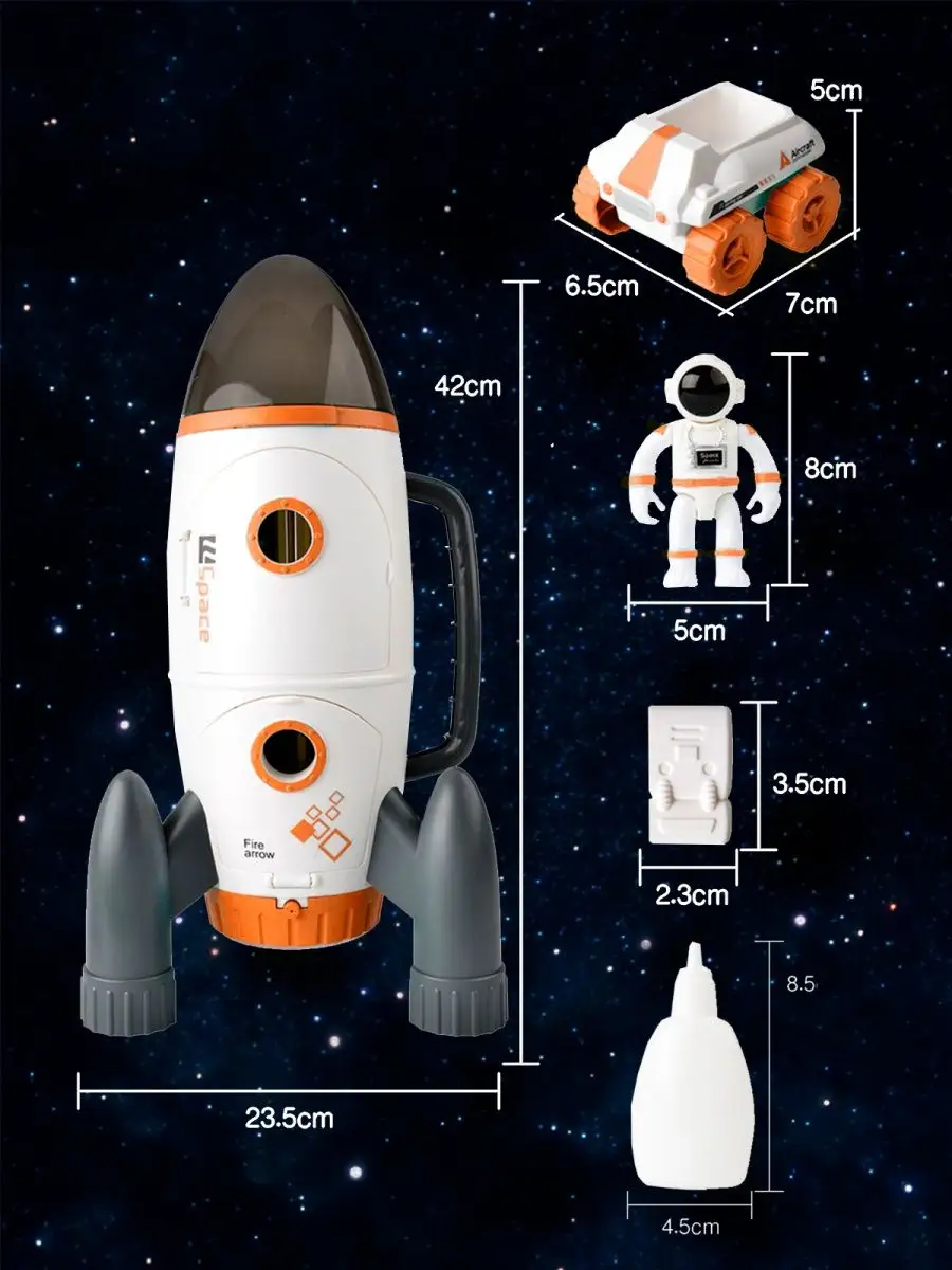 Космическая ракета с луноходом и космонавтами, корабль шаттл WiMi 86536759  купить за 2 904 ₽ в интернет-магазине Wildberries