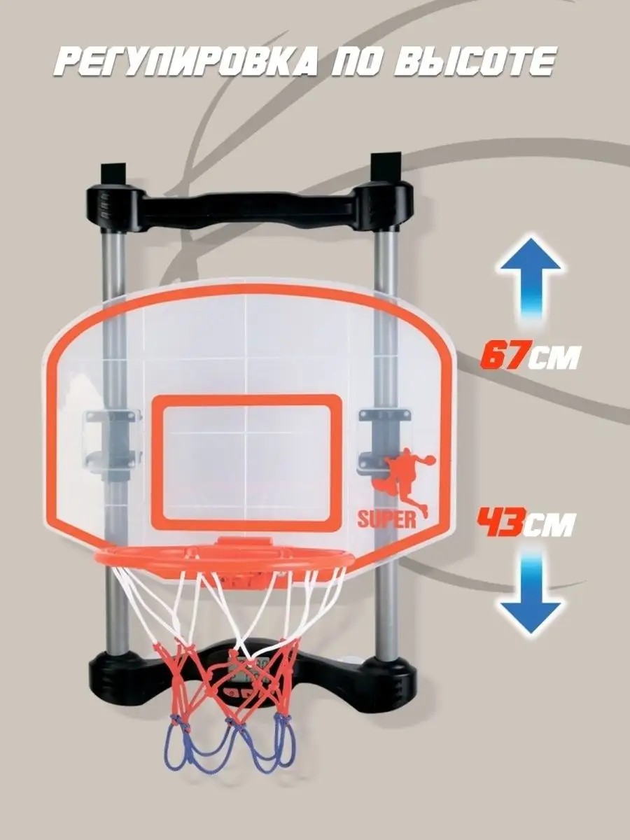 Баскетбольное кольцо для дома, комнатный детский баскетбол WiMi 86537190  купить в интернет-магазине Wildberries