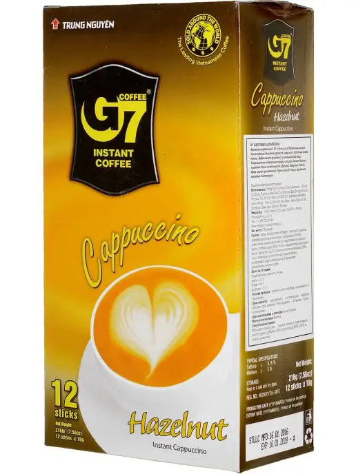 G7 Растворимый кофе 3в1 Капучино Лесной орех, Hazelnut, вариант, фото 3