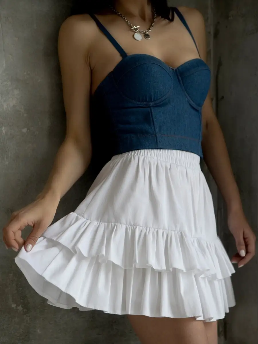 Шикарная юбка с тремя оборками выкройка