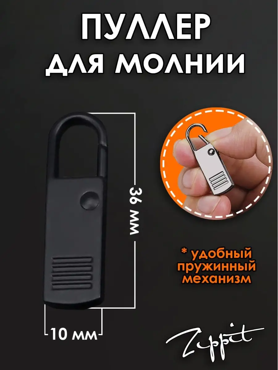 Пуллер для молнии и бегунка (зиппер) Zippit 86792527 купить за 297 ₽ в  интернет-магазине Wildberries