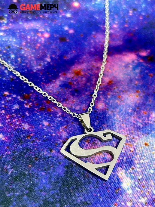 GameMerch Кулон Супермен Superman DC Comics из нержавеющей стали, серый, фото 3