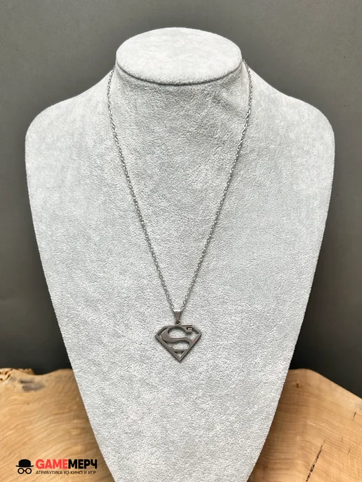 GameMerch Кулон Супермен Superman DC Comics из нержавеющей стали, серый, фото 5
