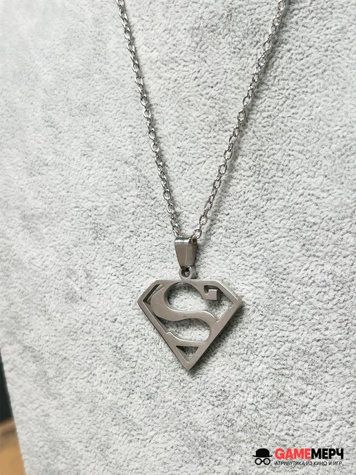 GameMerch Кулон Супермен Superman DC Comics из нержавеющей стали, серый, фото 6