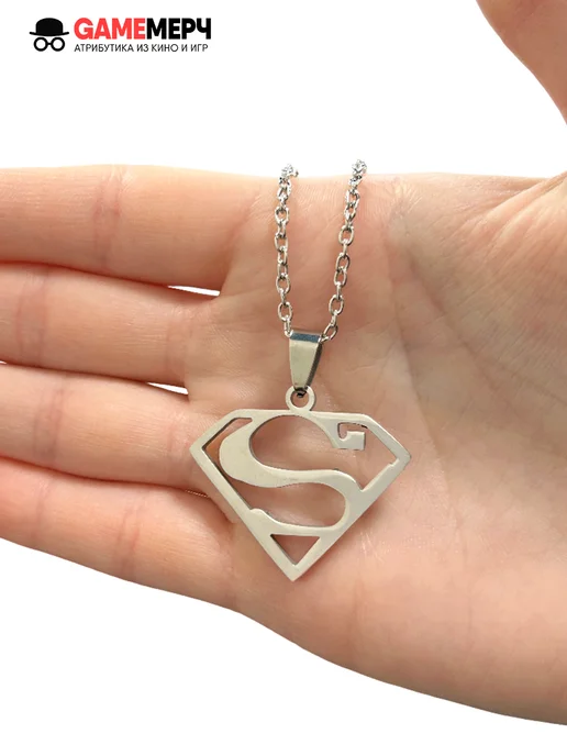 GameMerch Кулон Супермен Superman DC Comics из нержавеющей стали, серый, фото 7