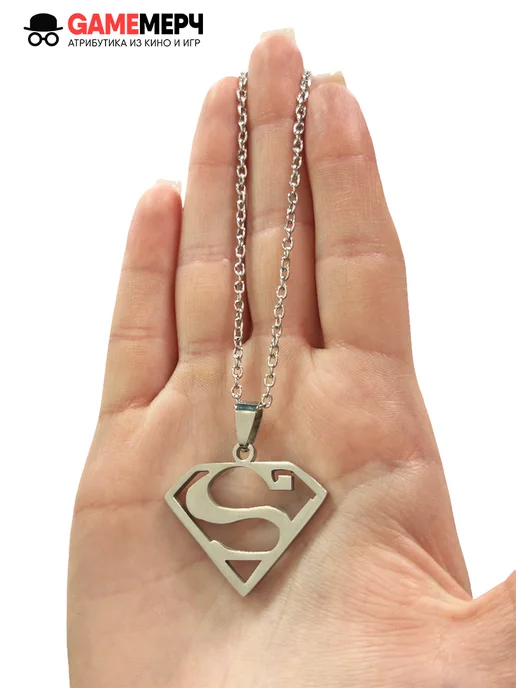 GameMerch Кулон Супермен Superman DC Comics из нержавеющей стали, серый, фото 8